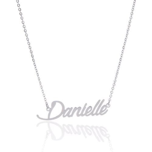 Silver Color Chains Customized Name Bijoux Femme Stainless Steel Choker Necklace