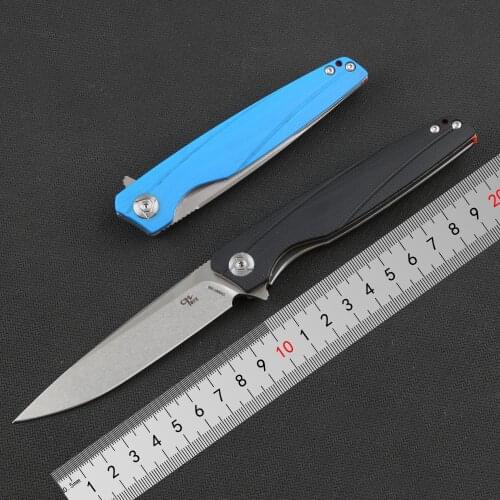 CH original 3007 Flipper folding knife D2 Blade ball bearings G10 handle camping pocket outdoor folding knife EDC tools