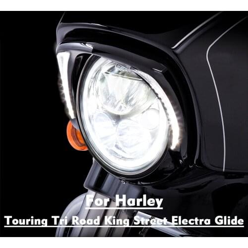Limited edition LED headlight decoration kit For Harley Touring Tri Road King Street Electra Glide Low FLHTCU Ultra