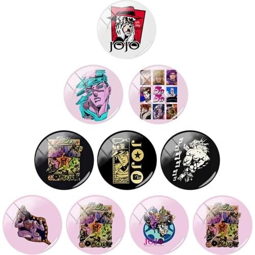 TAFREE Vento Aureo PHANTOM BLOOS JoJo Bizarre Adventure Photo 12-30mm Round Glass Cabochon Dome Flat Back For DIY Jewelry Making