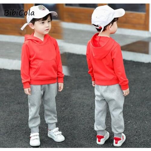 New Fashion Boys Hoodie Kids Clothes Long Sleeve Solid Color Hoodies For Teen Girls 2-8Y Baby Sweatshirt Children Costume