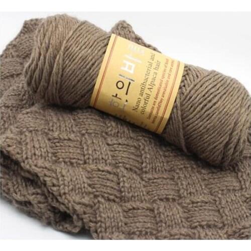 TPRPYN 5Pcs=500g Alpaca Wool Thick Yarns Hand Knitting Natural Mink Cashmere Yarn Merino Woolen Thick Yarns Crochet Hand Knit
