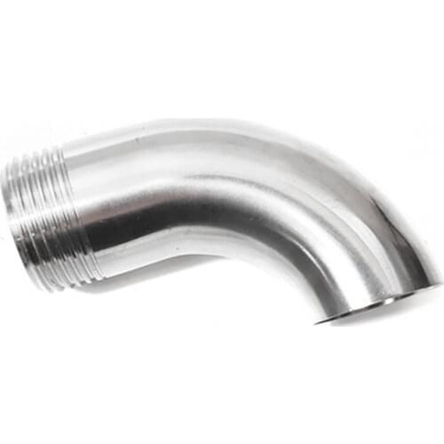 19/25/32/38/48/48/57/63/76mm Pipe OD Butt Weld x 1/2" 3/4" 1"- 2-1/2" BSPT Male Sanitary Fitting 90 Degree Elbow SUS304