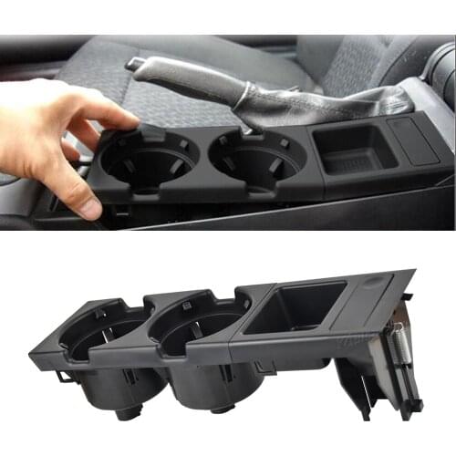 Double Hole Car Vehicle Front Center Console Storage Box Coin + Cup Holder for BMW E46 3SERIES 1999-2006 51168217957