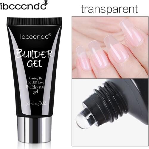 1 Pcs 30g Nail Glue Gel Finger Nail Extension Crystal Jelly Nail Gel UV LED Hard Gel Acrylic Builder Gel Slip Solution TSLM1