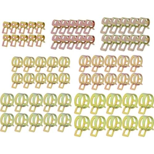 10Pcs 5-22mm Spring Clip Fuel Line Hose Water Pipe Air Tube Clamps Fastener