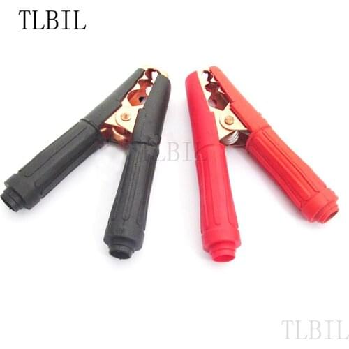 2Pcs Hot Car Alligator Clips Battery Clamps Crocodile Clip Red+Black