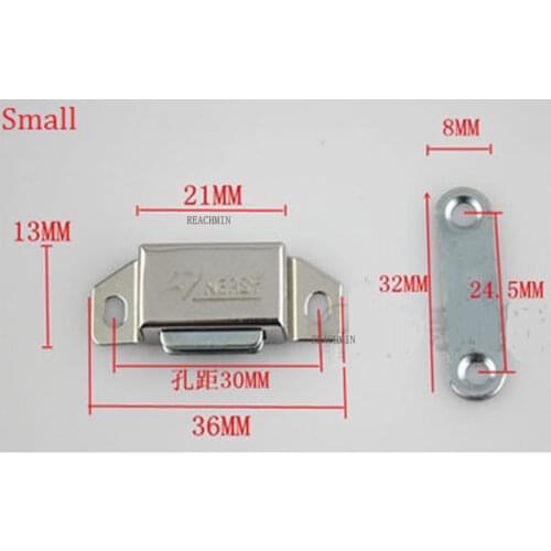 30pcs/lot Furniture Cabinet Cupboard Door Stainless Steel Magnetic Catch Latch Magnet