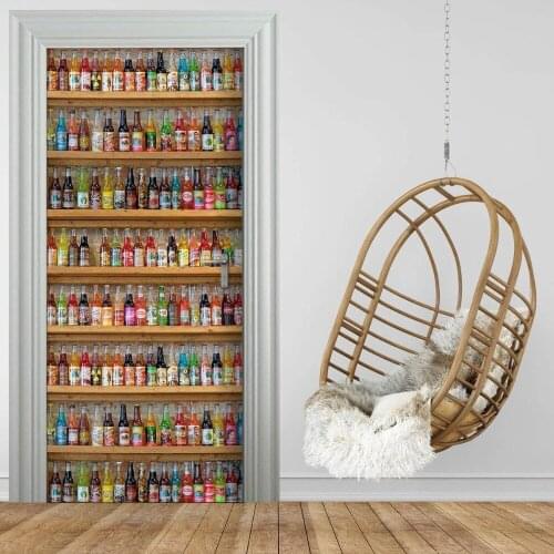3D Customized Juice Door Mural Wallpaper mural Wall Print Decal Wall Deco Wall Mural Photo self adhesive door wrap