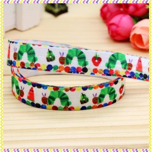 5/8'' Free shipping Fold Elastic FOE printed headband headwear hairband diy decoration wholesale OEM P4533