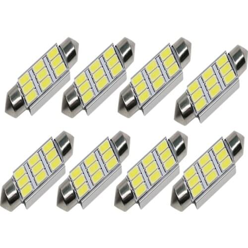 50PCS Canbus Error Free C5W Festoon lights 5730/5630 9SMD White 4.5W 350LM 36mm / 39mm / 41mm Led Lamps