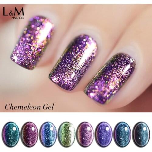 6 Pcs Set Kit Chameleon Gel Polish Glitter Nails DIY Nail Top Base Coat China Supplier Need Black Color Super Gel Varnishes