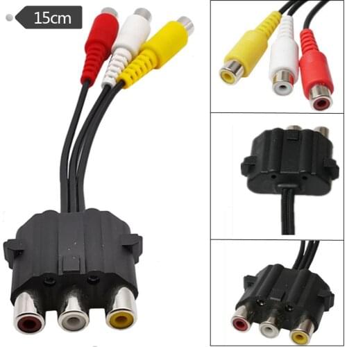 AV audio and video cable 3RCA/3RCA female to female extension cord with screw hole fixed hole line 3rca line