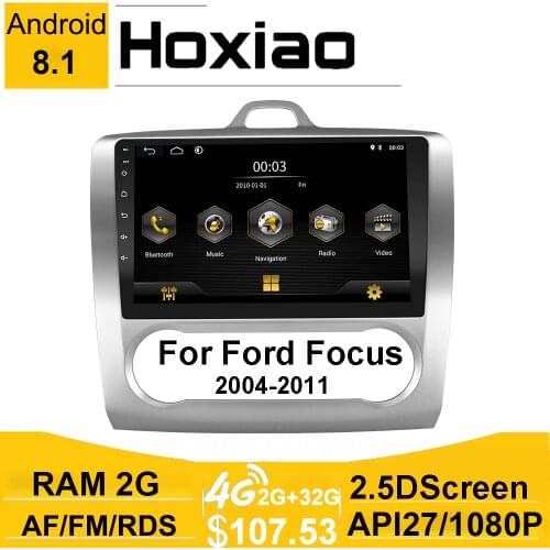 2Din Android 8.1 Car Radio Dvd Player for ford focus 2 2004 2005 2006 2007 2008 2009 2010 2011 GPS RDS AM Multimedia Player
