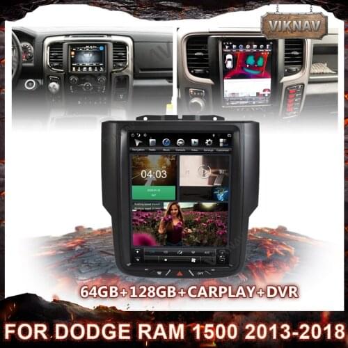 2Din PX6 Vertical touch Screen Android 1600*1200 Car Radio GPS Navigation For Dodge RAM 1500 2013-2018 Multimedia Player Carplay