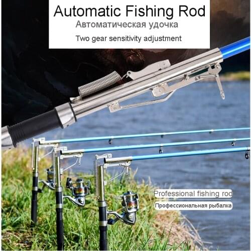 Stainless Steel Automatic Fishing Rod 2.1M 2.4M 2.7M Spring Self-lifting Fish Pole Telescopic Spinning Fishing Rod Sea Portable