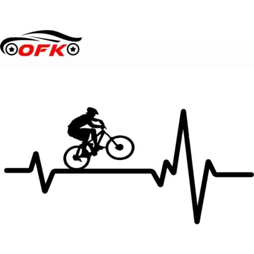 Car Stickers Decor Motorcycle Decals Cycling Mountain Bike Helmet Heartbeat Decorative Accessories Creative PVC,17cm*8cm