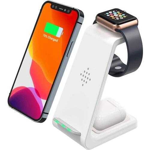 3 in 1 Wireless Charger Stand For iPhone 12 11 X AirPods Pro Dock Station Wireless Chargers for Samsung Watch Active Galaxy Buds