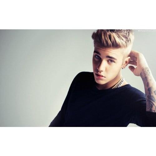 Justin Bieber Music Star 2 Silk Fabric Wall Poster Art Decor Sticker Bright