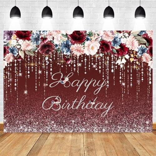 Baby Birthday Backdrop Wedding Photocall Pink Flower Floral Photographic Photography Background For Photo Studio Photophone Prop