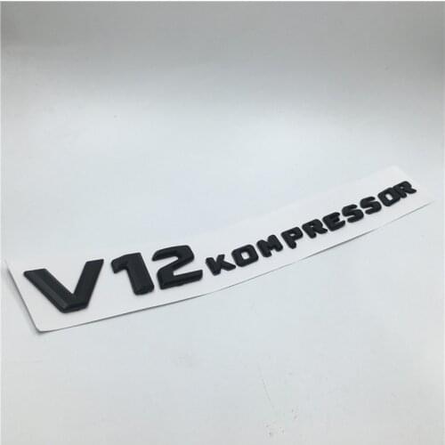JDM Car Stickers ABS Car Trunk Rear Sides Letter Badge Emblems Sticker Black Silver For Mercedes Benz AMG V6 V8 V12 KOMPRESSOR