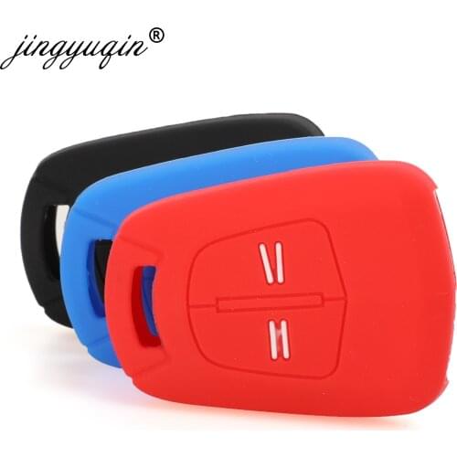 Jingyuqin 30pcs For Vauxhall /Opel Corsa D ASTRA H Meriva Vectra Zafira Signum Agila Silicone Remote Key Case Fob Cover 2 Button