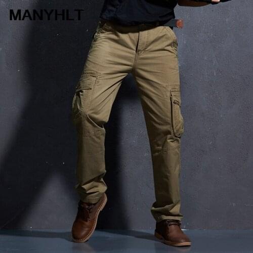 Men Multi-pocket Fashions Black Army Trousers High Quality Khaki Casual Pants Men Military Tactical Joggers Camouflage Cargo