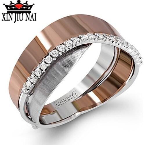 Silver 925 Ring Luxury Mens Geometric Ring Square Crystal Zircon Exaggerated Modern Wedding No Commitment Love Engagement Ring