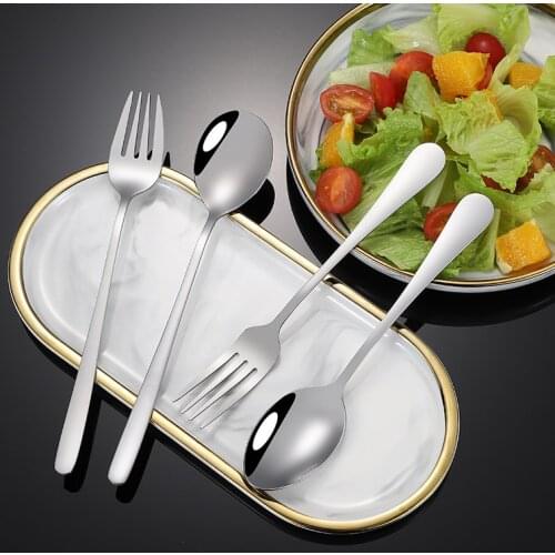 6 Pcs Stainless Steel Western Tableware Steak Dessert Spoon Set Spoon and Fork Set Household Fork Spoon Kitchen Accessories
