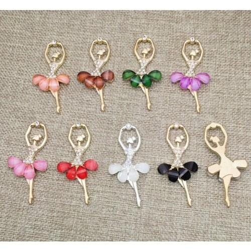 New 100 pcs Ballet girl alloy Charm Pendants DIY Jewelry Making Accessories