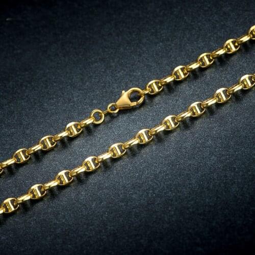 Solid AU750 Yellow Gold Necklace Chain Mens Heavy gold Necklace Chain