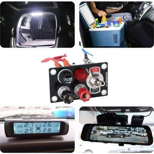 Car Marine Boat Caravan Modification Supplies 12-24V Switch Panel with 20A Fuse Short Circuit Protection Panel