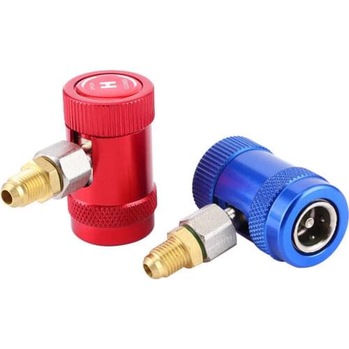 Car 90 Degree AC Air Conditioner High Low R1234yf Quick Coupler Adapter Connector Remover Tool Air Conditioning Accessories