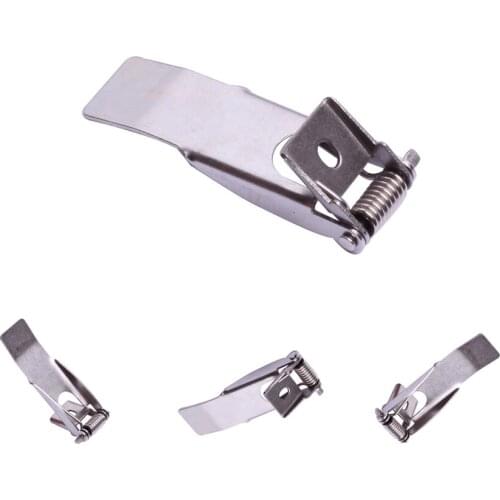Manufacturing 50mm metal sheet stamping flat steel spring load clips for lighting
