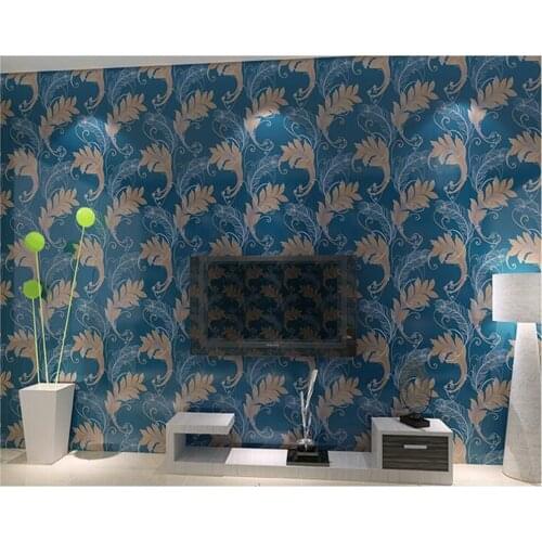 Beibehang papel de parede Simple Nonwovens 3d Wallpaper Peacock Hair Modern Bedroom Study Living Room TV Background Wallpaper