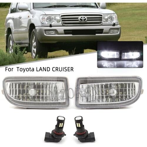 Fog Light Headlight for Toyota Land Cruiser 100 LC100 1998-2007 LED Fog Lights Halogen Fog Bumper Foglights Driving Lamp