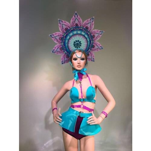 Gogo sexy show costumes Siren costume nightclub bar dj female singer dance