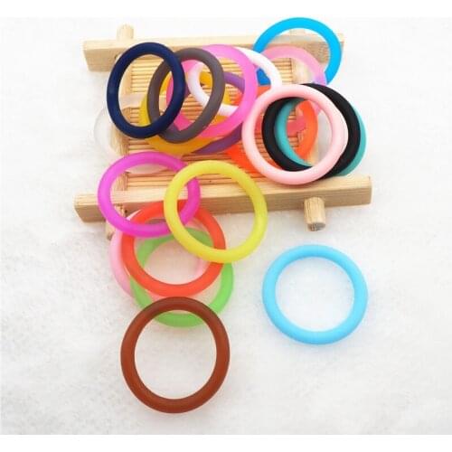 Chengkai 10pcs BPA Free Silicone O Rings DIY Baby Pacifier Nursing Napkin Toy Adapter Dummy Chain Holder O Rings