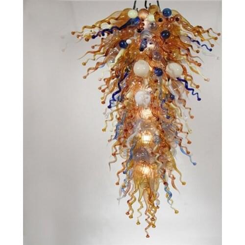 Modern Decoration Lamp Hand Blown Glass New Design Gold Pendant Chandeliers for foyer Dining Room Restaurant Decoration