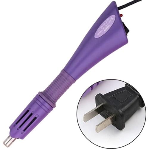 US/EU/UK PLUG Hot Fix Iron-on Applicator DIY Fast Heating Up Wand Tool Set with 7 Tips for Crystals Rhinestones Studs Tools