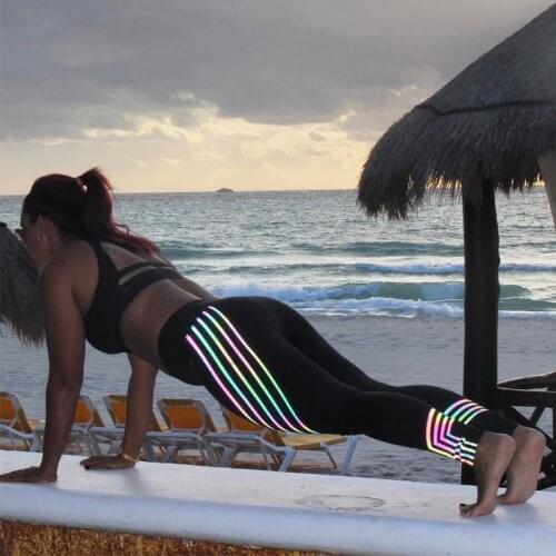 SURE YOU LIKE Women Laser Yoga Pants Butt Lifter Body Shaper Pants High Waist Trainer Shapewear Sports Running Slimming Pants