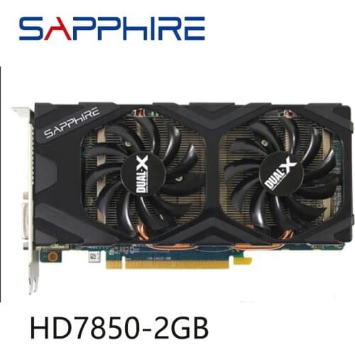 Used SAPPHIRE HD 7850 2GB Video Cards GPU For AMD Radeon HD7850 2GB Graphics Cards GDDR5 Desktop Computer PC Gaming HDMI DVI