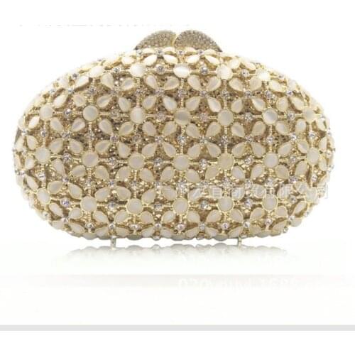 Gold/silver Crystal diamond Evening Clutch Bag Luxury Female coin Purse Party Pochette Elegant Wedding Packet Women Clutches