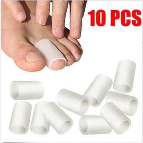 10 Pcs Silicone Gel Finger Tube Protector Toe Sleeves for Friction Pain Relief Foot Care Tool Finger Protect