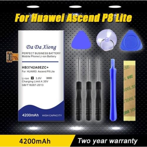 100% Original 3900mAh HB3742A0EZC+ Battery for Huawei Ascend P8 Lite Battery GR3 2016 TAG-L21 L22 L23 L01 L03 L13 ALE-L21 UL00
