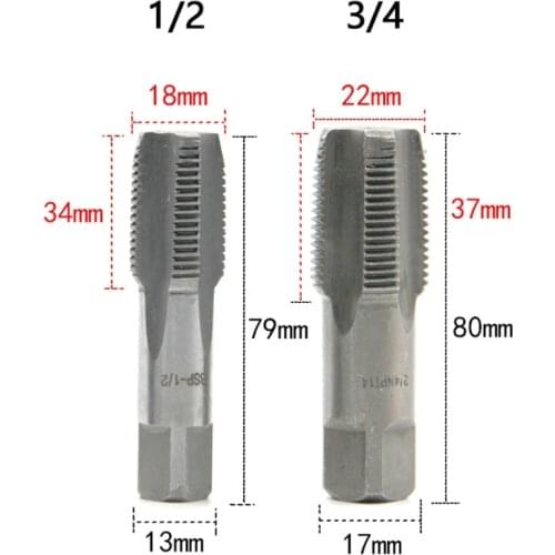 3pcs 1/2 Inch 3/4 Inch Wire Screw Extractor Broken Water Pipe Thread Repair Tap Set Remover Tools E56C