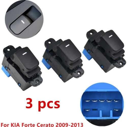 3 Pcs Power Window Master Control Switch Button 93580-1X000 935801X000 For Hyundai KIA Forte Cerato 2009-2013