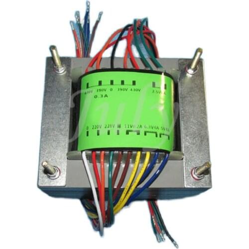 316W power transformer for 2A3/300B tube amplifier 430V-390V-0-390V-430V 0.3A dual high voltage multi-winding EI133X65 iron core