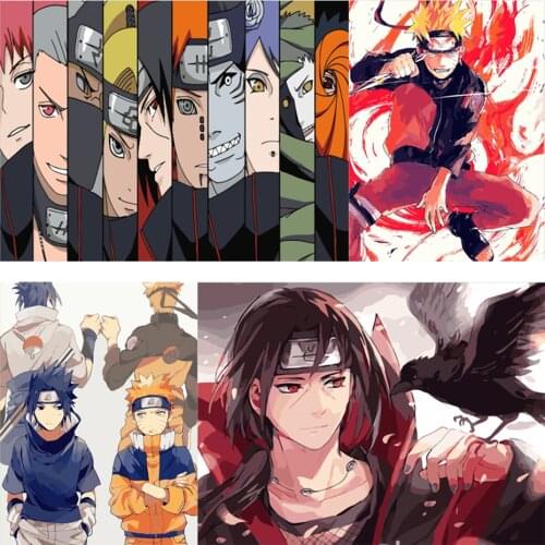 5D Diamond Painting With Round Rhinestones Diamond Embroidery AnimeNaruto Painting Cross Stitch Mosaic Home Decoration