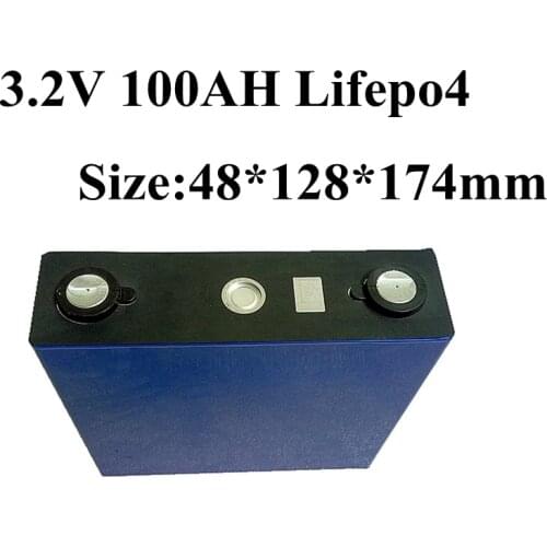 3.2V 100AH Lifepo4 Battery Aluminum Shell for DIY Power Electric Car Electric Friction Inverter Tricycle Scooter EV Batery